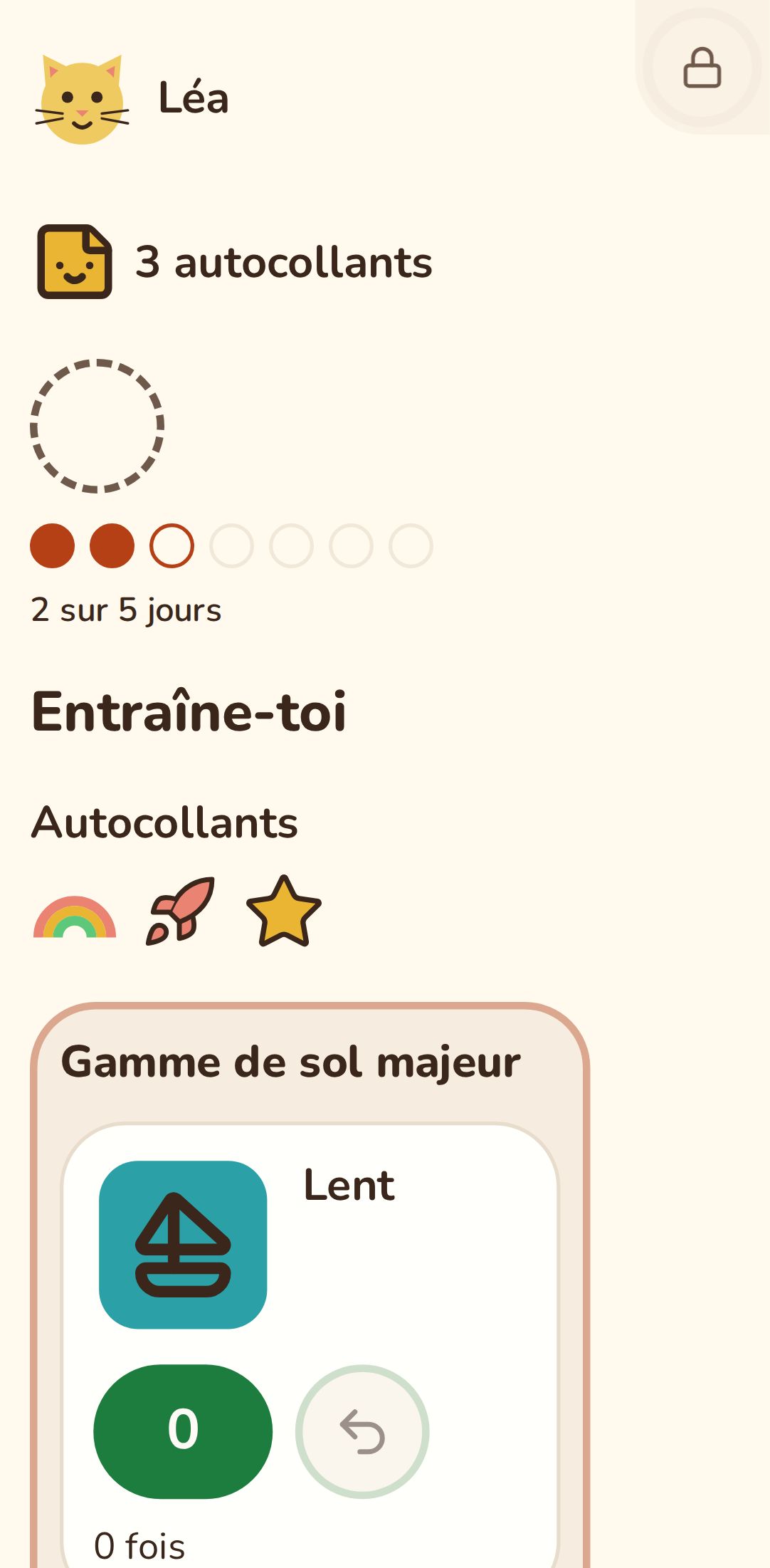 La liste des tâches du jour en mode enfant