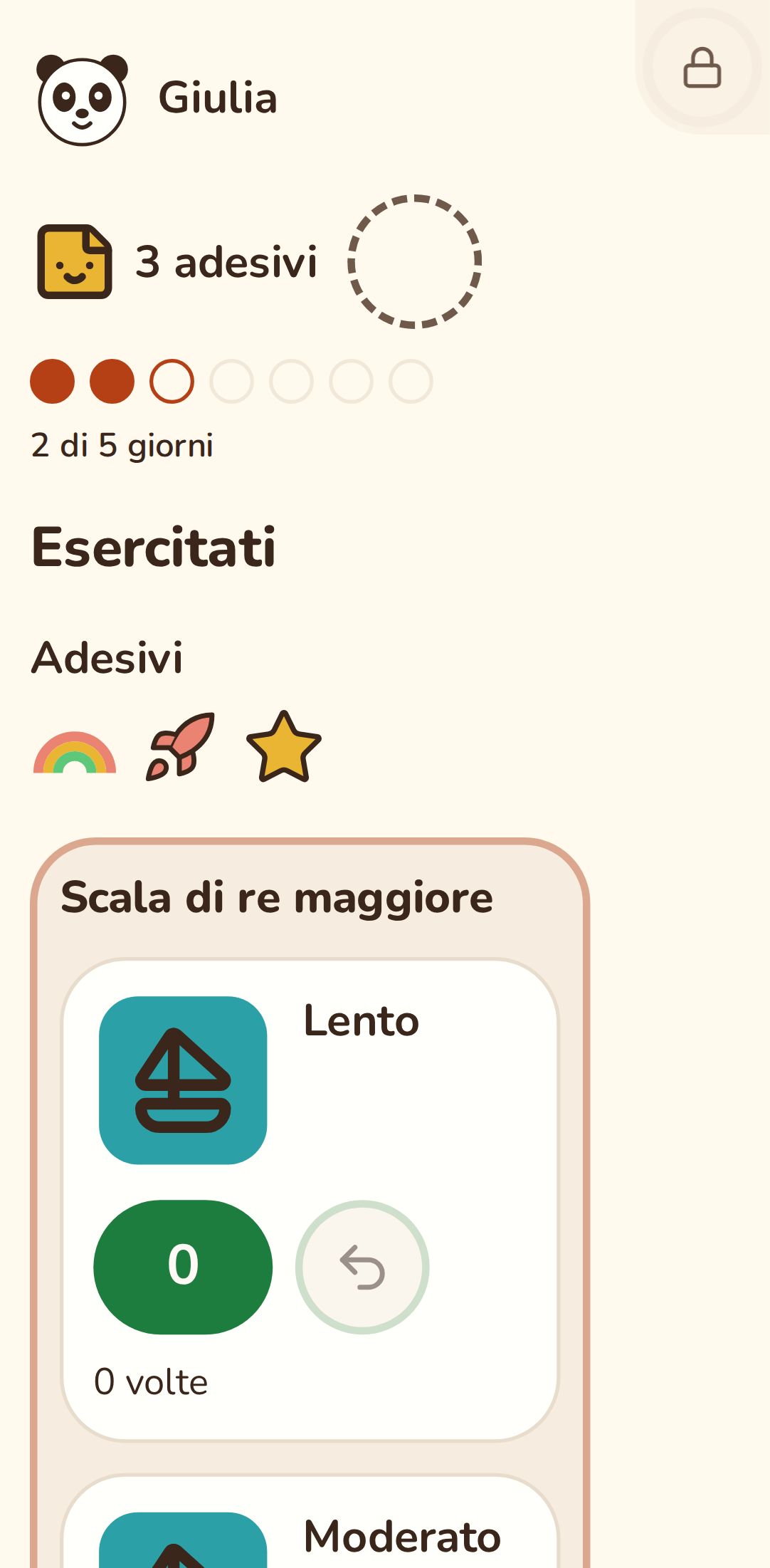 La lista dei compiti di oggi in modalità bambini