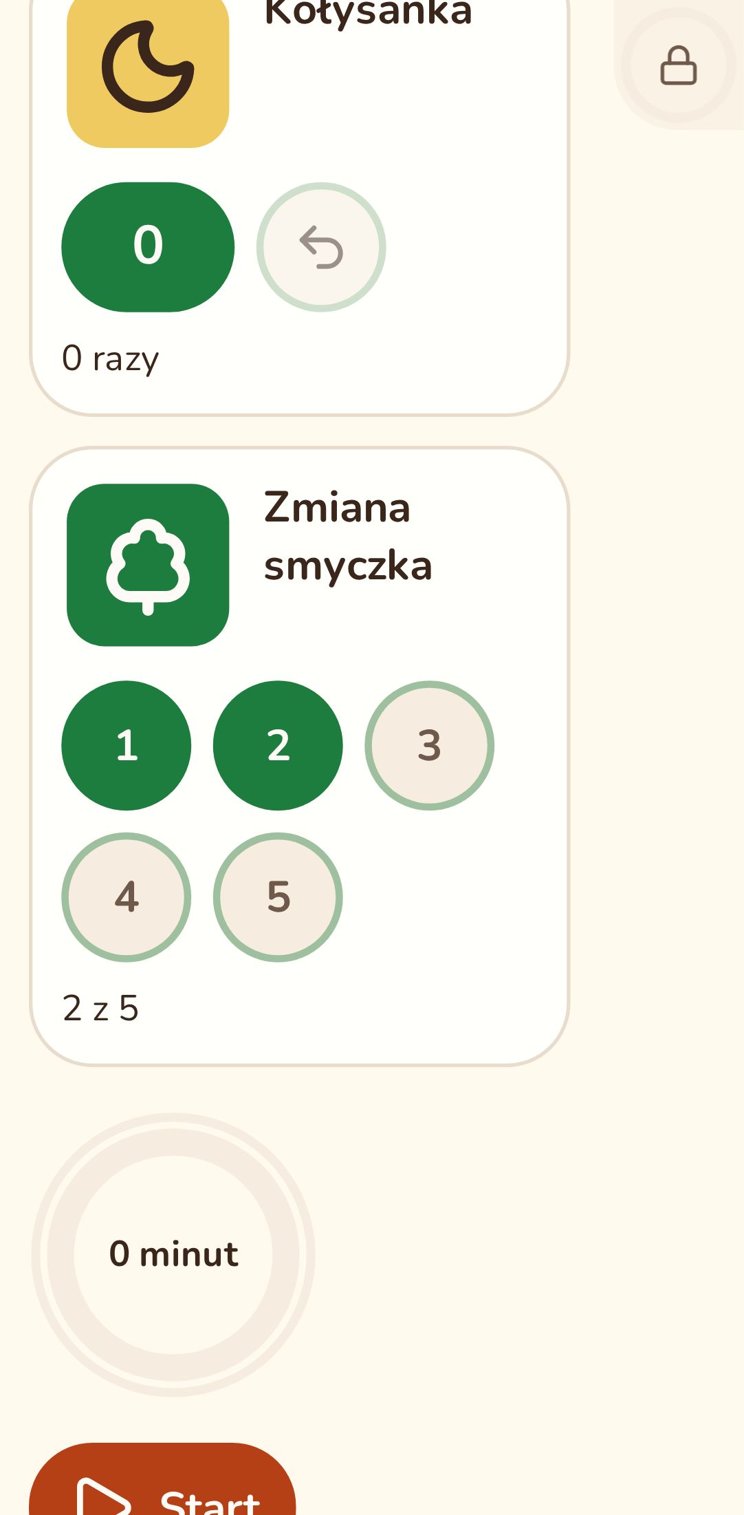Bąbelki powtórzeń w trakcie zadania