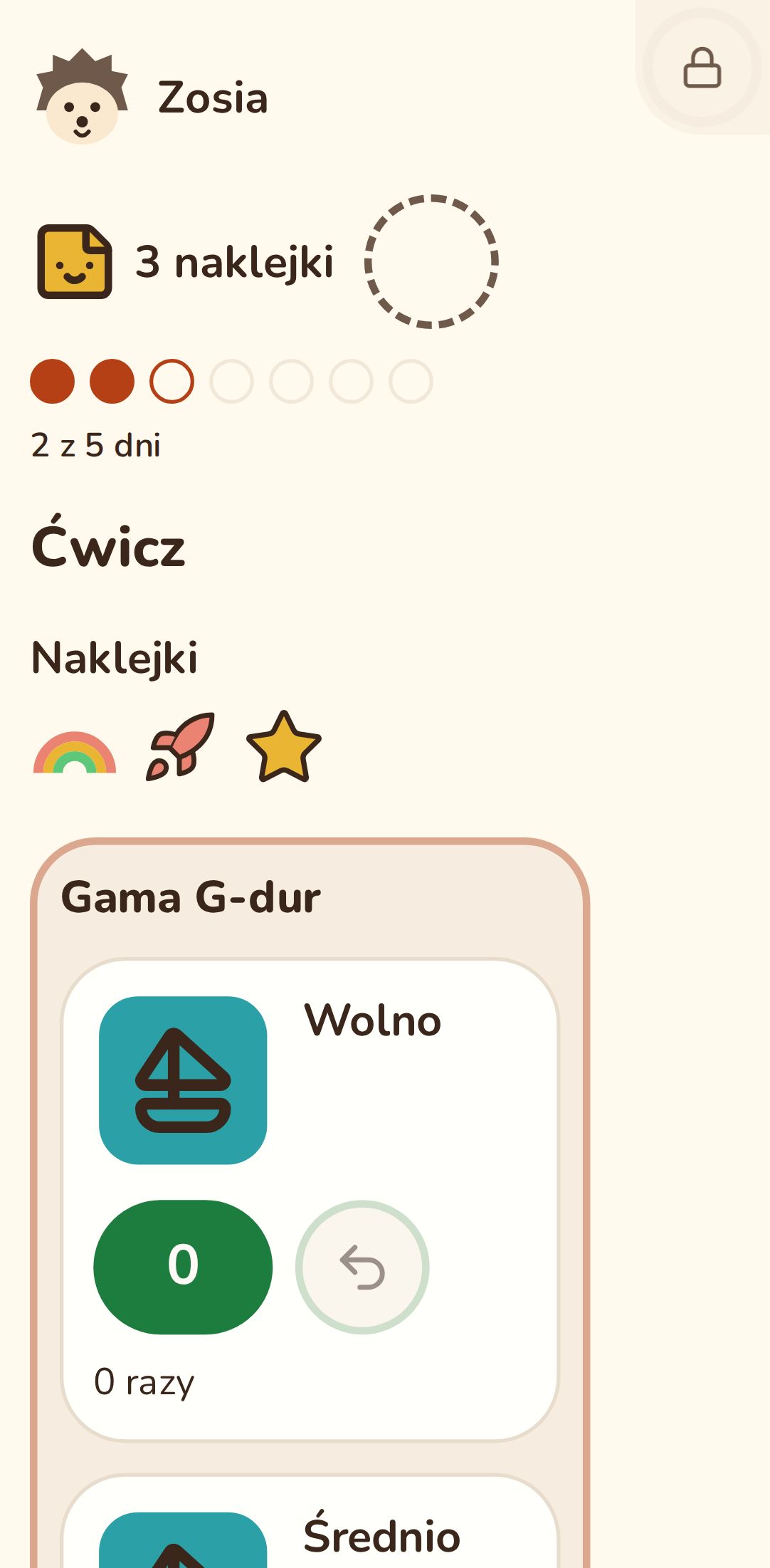 Lista dzisiejszych zadań w trybie dziecka