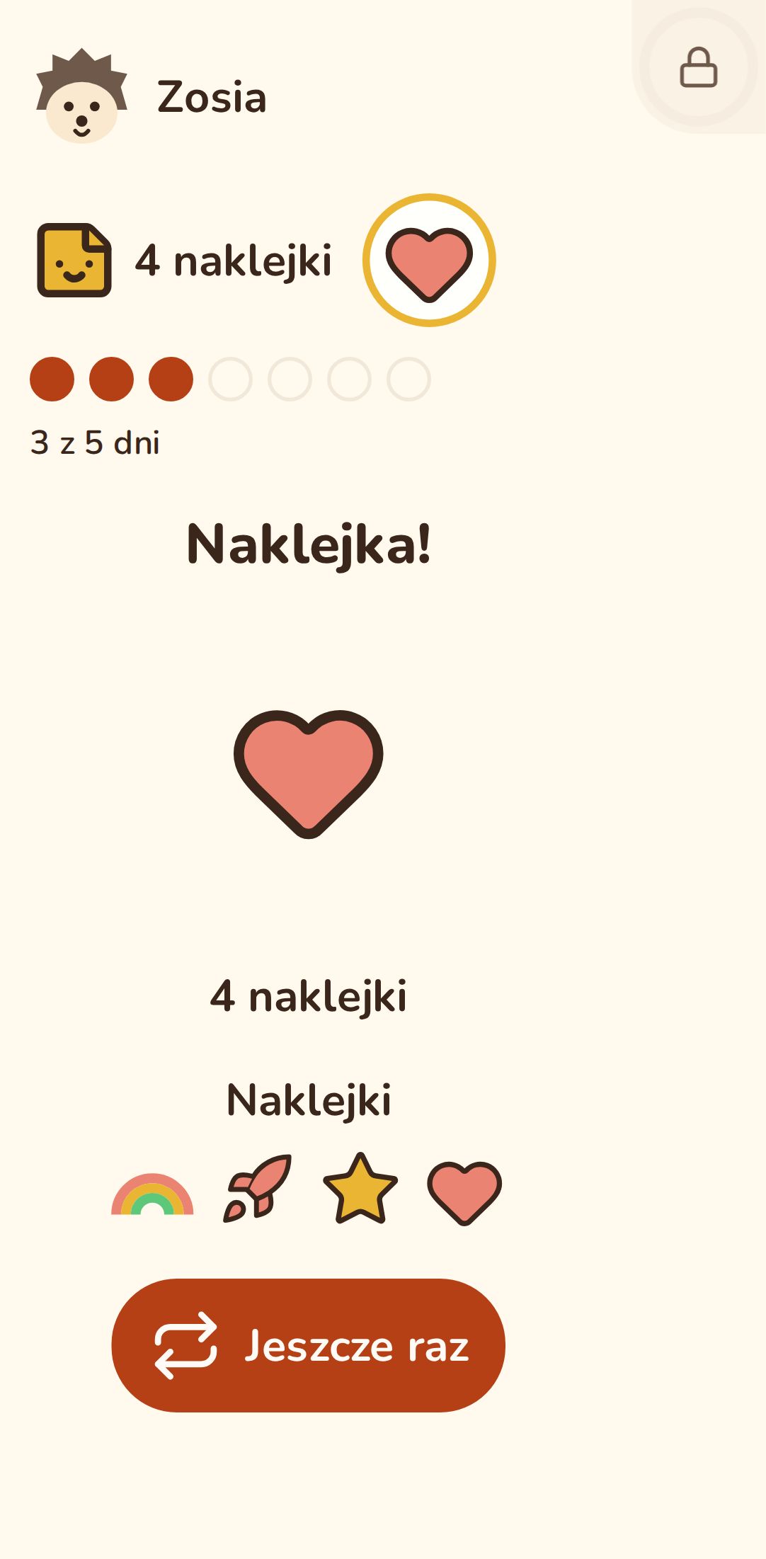 Naklejka dnia, właśnie zdobyta
