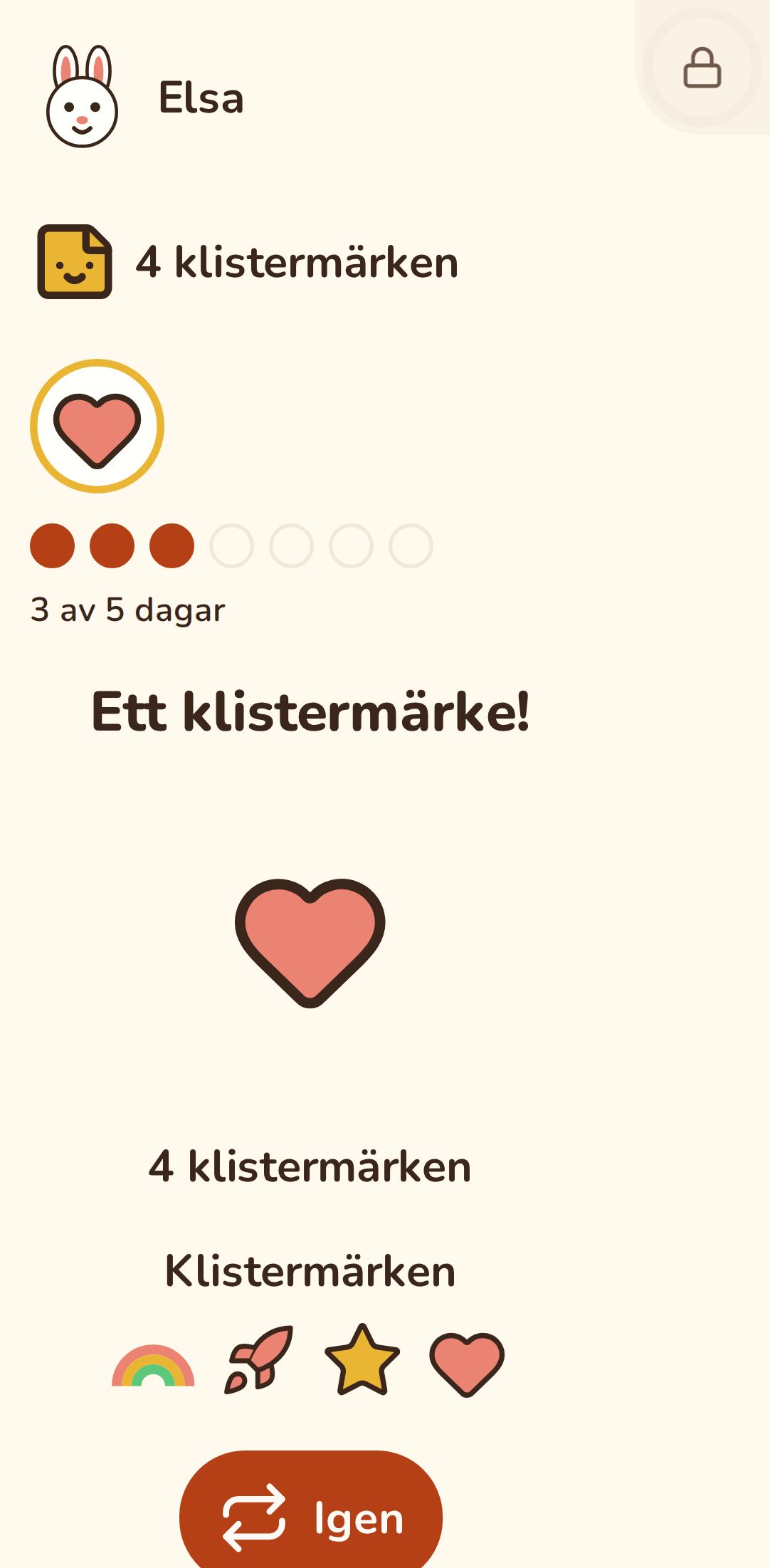 Dagens klistermärke, nyss förtjänat